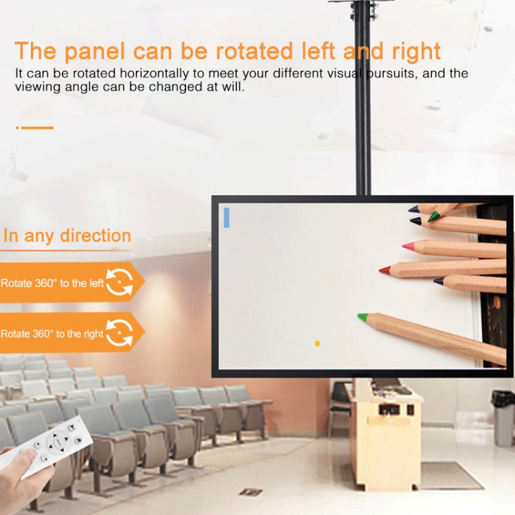 32-65 inch Universal Height & Angle Adjustable Single Screen TV Wall-mounted Ceiling Dual-use Bracket, Retractable Range: 0.5-2m by buy2fix