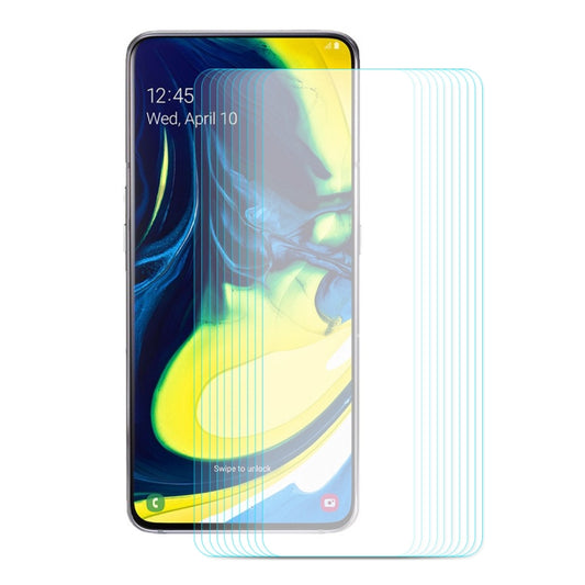 10 PCS ENKAY Hat-prince 0.26mm 9H 2.5D Curved Edge Tempered Glass Film for Galaxy A80 by ENKAY