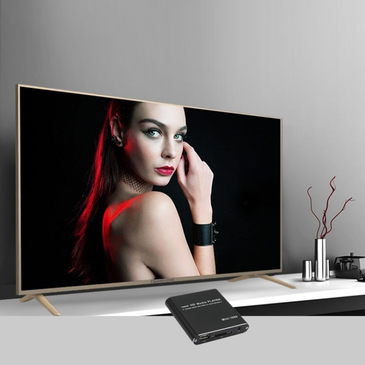 MINI 1080P Full HD Media USB HDD SD/MMC Card Player Box, EU Plug(Black) by buy2fix