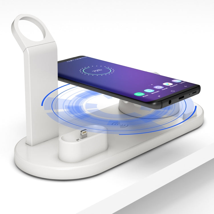 HQ-UD15 Rotatable Wireless Charging Base with Stand for Phones / iWatches / AirPods (White) by buy2fix