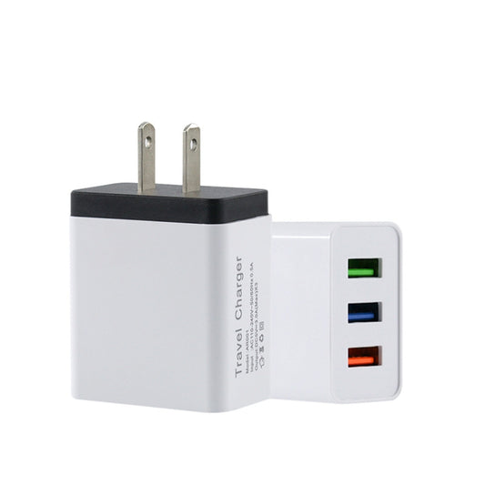 2A 3USB Mobile Phone Travel Charger US PLug(black) by buy2fix