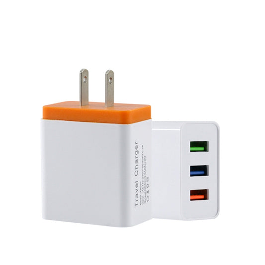 2A 3USB Mobile Phone Travel Charger US PLug(orange) by buy2fix