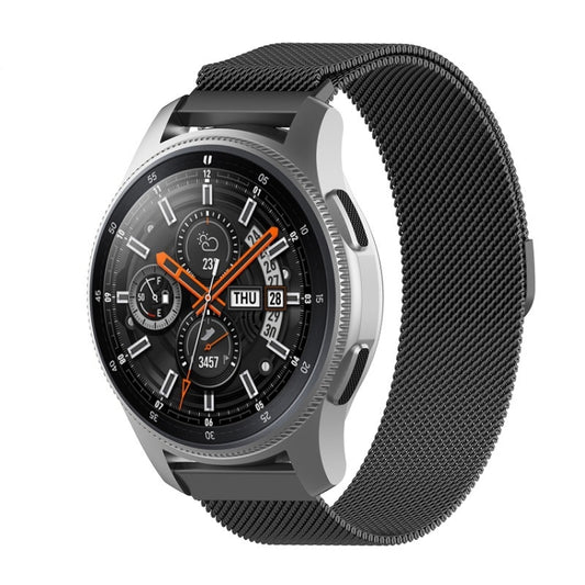 For Honor Magic Watch 2 46MM Milan Stainless Steel Mesh Watch Band 22MM(Black) by buy2fix
