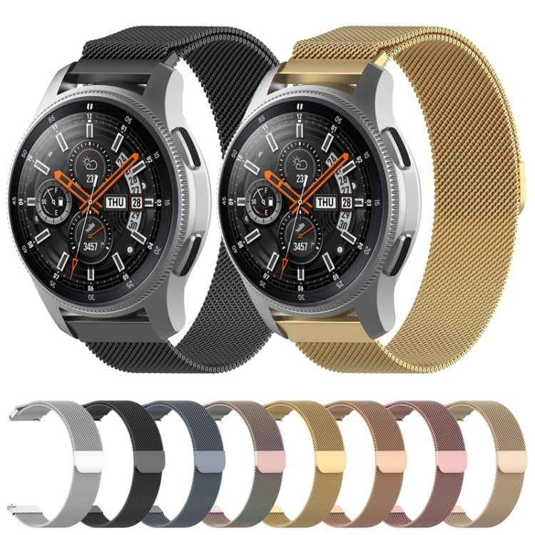For Honor Magic Watch 2 46MM Milan Stainless Steel Mesh Watch Band 22MM(Black) by buy2fix