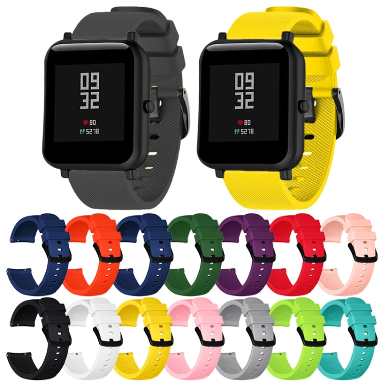 20mm For Huami Amazfit GTS / Samsung Galaxy Watch Active 2 / Gear Sport Silicone Watch Band(Purple) by buy2fix