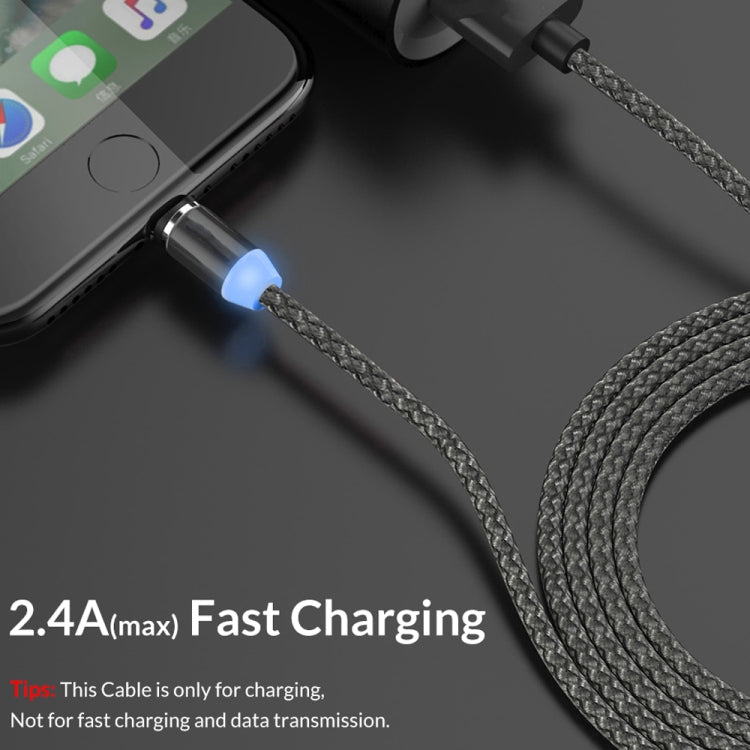 USB to Micro USB Magnetic Metal Connector Nylon Two-color Braided Magnetic Data Cable, Cable Length: 1m(Black) by buy2fix