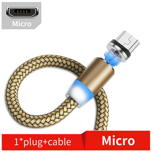 USB to Micro USB Magnetic Metal Connector Nylon Two-color Braided Magnetic Data Cable, Cable Length: 1m(Silver) by buy2fix