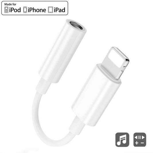 Zs-kl21836 2 PCS 8 Pin to 3.5mm Earphone Adapter Audio Adapter, Support All iOS System by buy2fix
