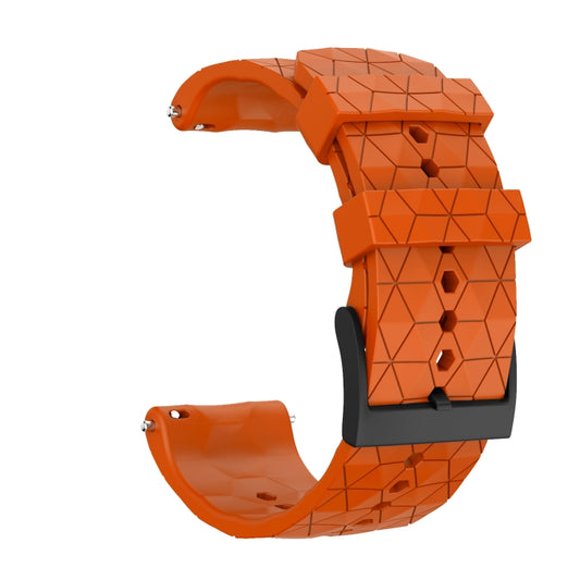 For Suunto Spartan Sport & Suunto 9 / 9 Baro / D5 Universal Football Texture Silicone Watch Band(Orange) by buy2fix