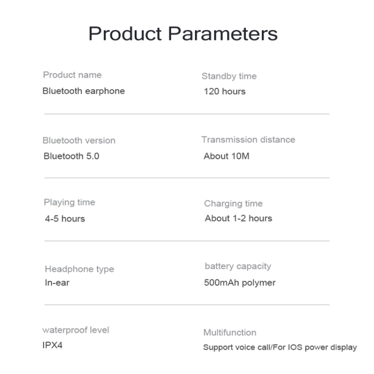 T&G TG905 TWS Bluetooth Earphone Wireless Sport Headphone 5D Stereo Headsets with LED Display & Charging Box by T&G