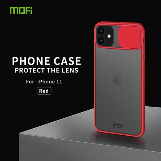 For iPhone 11 MOFI Xing Dun Series Translucent Frosted PC + TPU Privacy Anti-glare Shockproof All-inclusive Protective Case(Red) by MOFI