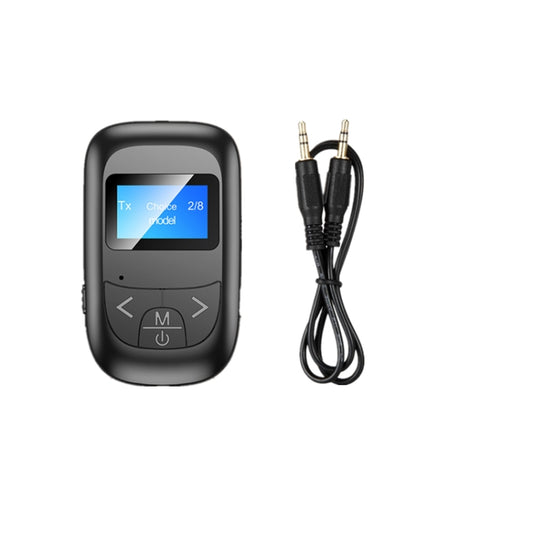 T14 2 in 1 Bluetooth Adapter Car Hands-free Call Bluetooth Receiver Transmitter with LCD Digital Display by buy2fix