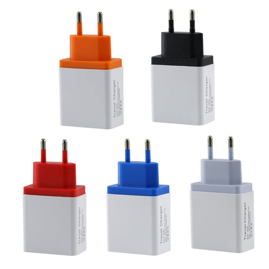2A 3 USB PortsTravel Charger, EU Plug(Grey) by buy2fix