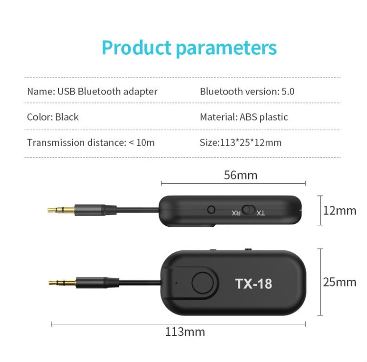 TX18 CSR8670 Bluetooth 5.0 Wireless Audio Receiving And Transmitting Two-in-one AptX AptxLL Support One-Drag-Two by buy2fix