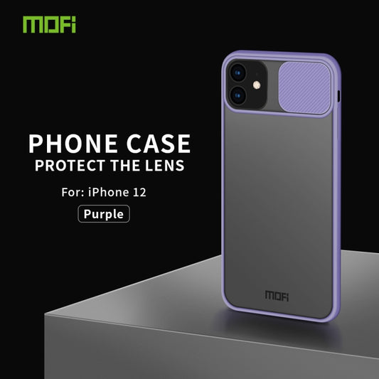 For iPhone 12 mini MOFI Xing Dun Series Translucent Frosted PC + TPU Privacy Anti-glare Shockproof All-inclusive Protective Case(Purple) by MOFI