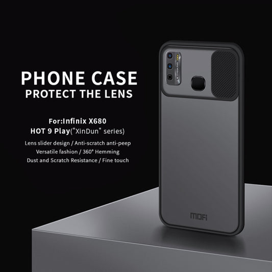 For InfinixX680 / HOT 9 Play MOFI Xing Dun Series Translucent Frosted PC + TPU Privacy Anti-glare Shockproof All-inclusive Protective Case(Black) by idewei