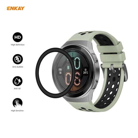 For Huawei Watch GT 2e 46mm 2 PCS ENKAY Hat-Prince 3D Full Screen Soft PC Edge + PMMA HD Screen Protector Film(Without Scale) by ENKAY