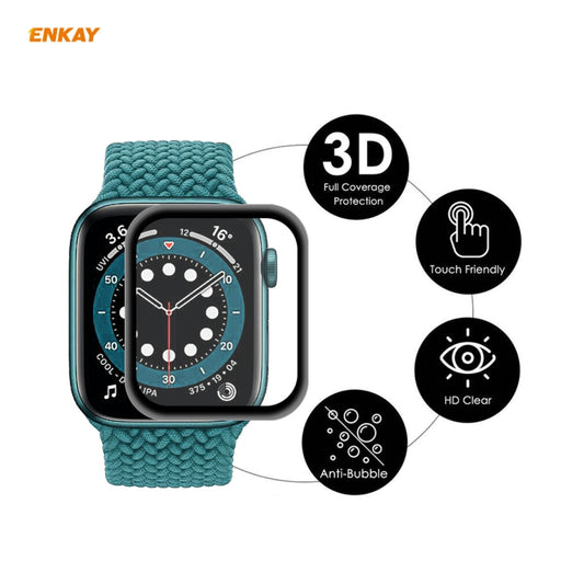 For Apple Watch 6/5/4/SE 44mm 5 PCS ENKAY Hat-Prince 3D Full Screen Soft PC Edge + PMMA HD Screen Protector Film by ENKAY