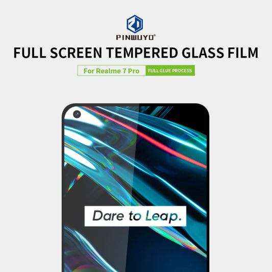 For OPPO Realme7 Pro PINWUYO 9H 2.5D Full Screen Tempered Glass Film(Black) by PINWUYO