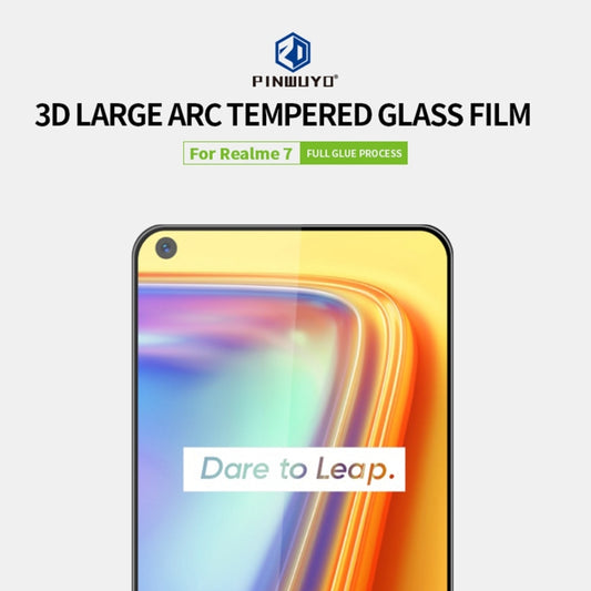 For OPPO Realme 7 PINWUYO 9H 3D Curved Full Screen Explosion-proof Tempered Glass Film(Black) by PINWUYO