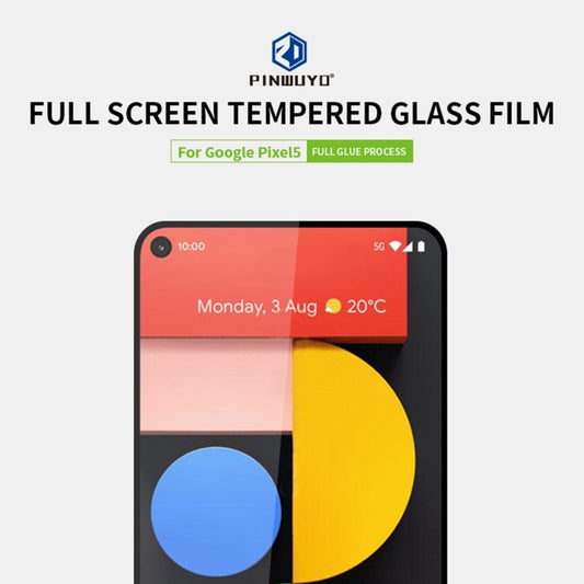 For Google Pixel 5 PINWUYO 9H 2.5D Full Screen Tempered Glass Film(Black) by PINWUYO