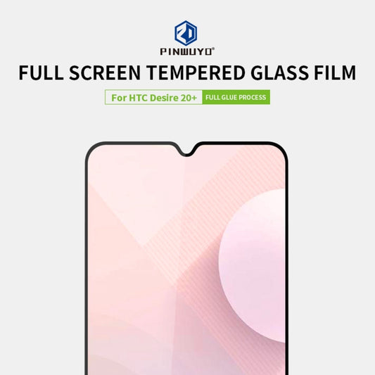 For HTC Desire 20+ PINWUYO 9H 2.5D Full Screen Tempered Glass Film(Black) by PINWUYO