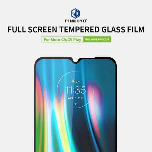 For Motorola Moto G9 / G9 Play PINWUYO 9H 2.5D Full Screen Tempered Glass Film(Black) by PINWUYO