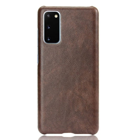 For Samsung Galaxy S20 FE Shockproof Litchi Texture PC + PU Case(Brown) by NILLKIN