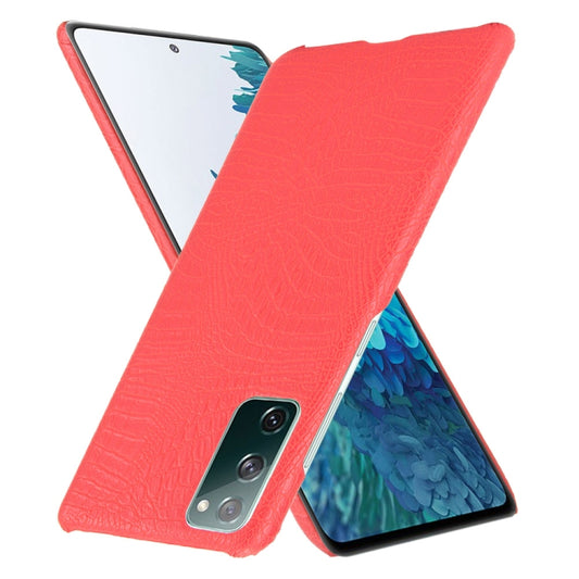 For Samsung Galaxy S20 FE Shockproof Crocodile Texture PC + PU Case(Red) by NILLKIN