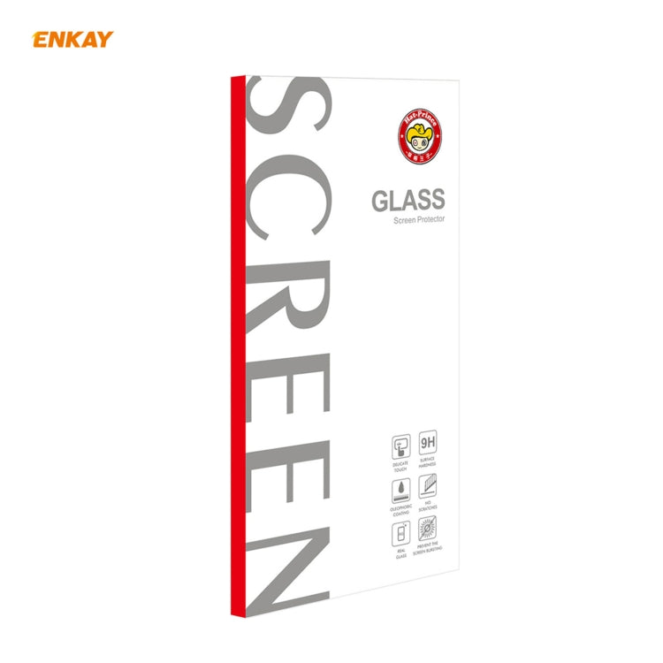 For Huawei P Smart 2021 2 PCS ENKAY Hat-Prince 0.26mm 9H 2.5D Curved Edge Tempered Glass Film by PINWUYO