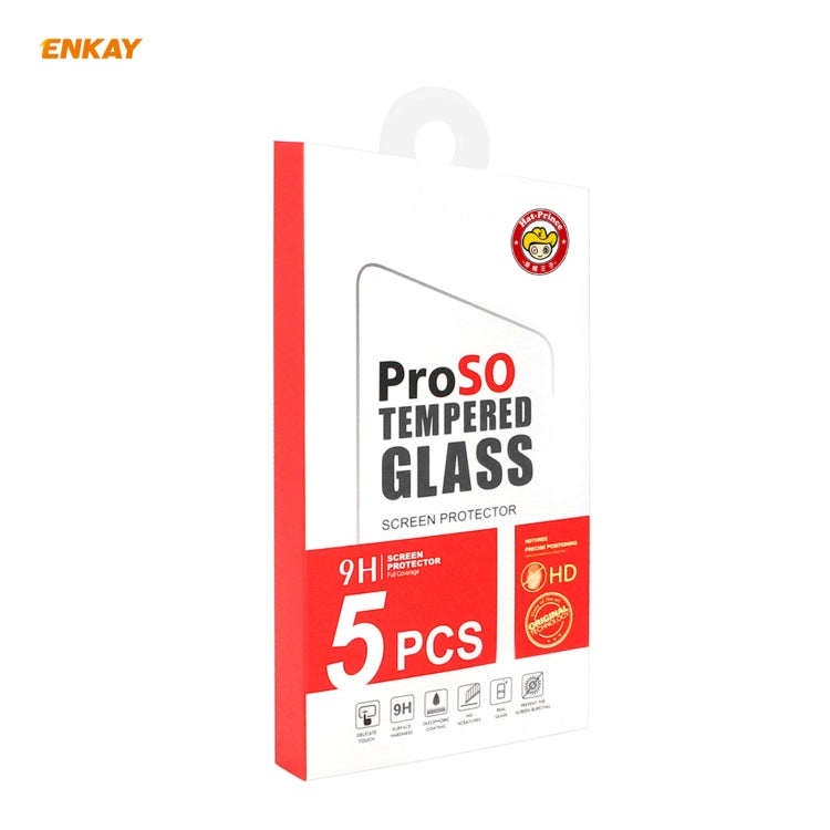 For Motorola Moto G 5G 5 PCS ENKAY Hat-Prince 0.26mm 9H 2.5D Curved Edge Tempered Glass Film by ENKAY
