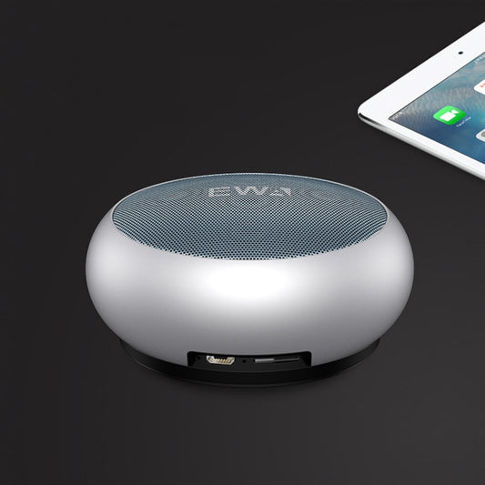 EWA A110 IPX5 Waterproof Portable Mini Metal Wireless Bluetooth Speaker Supports 3.5mm Audio & 32GB TF Card & Calls(Silver) by EWA