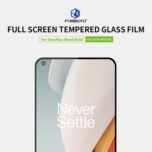 For OnePlus Nord N100 PINWUYO 9H 2.5D Full Screen Tempered Glass Film(Black) by PINWUYO