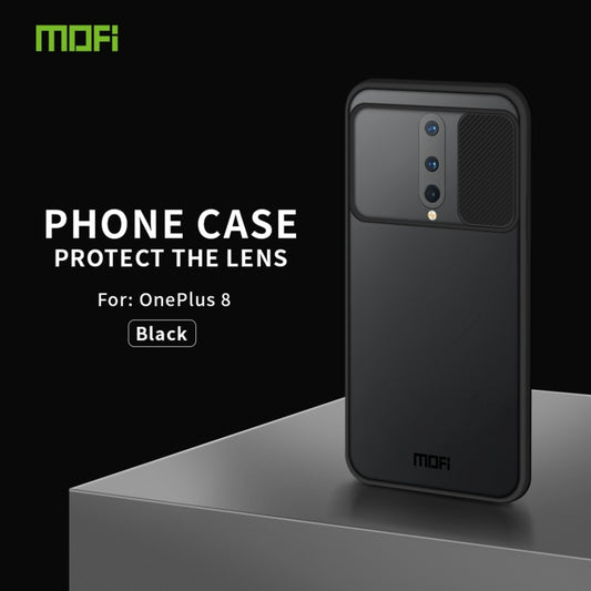 For OnePlus 8 MOFI Xing Dun Series Translucent Frosted PC + TPU Privacy Anti-glare Shockproof All-inclusive Protective Case(Black) by MOFI