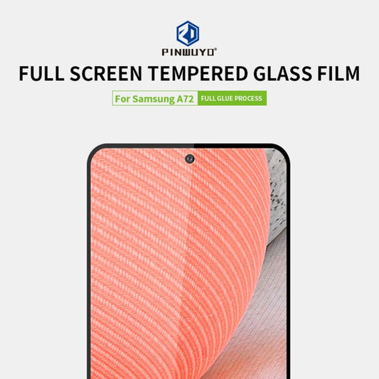 For Samsung Galaxy A72 PINWUYO 9H 2.5D Full Screen Tempered Glass Film(Black) by PINWUYO