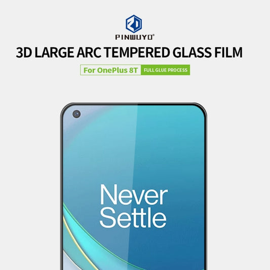 For OnePlus 8T PINWUYO 9H 3D Curved Full Screen Explosion-proof Tempered Glass Film(Black) by PINWUYO