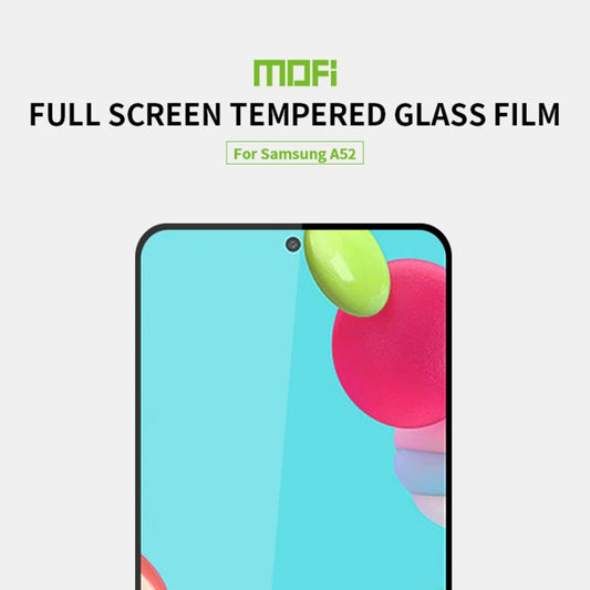 For Samsung Galaxy A52 5G / 4G MOFI 9H 2.5D Full Screen Tempered Glass Film(Black) by PINWUYO
