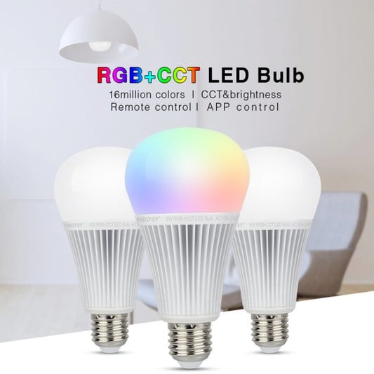 FUT012 E27 9W RGB + CCT LED Bulb Light 100V-240V Full Color Remote Control Smart Bulb WiFi 2.4G Wireless by buy2fix