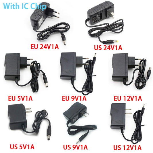100-240V AC to DC IC Power Charger Adapter 5V 9V 12V 24V 1A, Plug Type:IC EU 9V1A by buy2fix