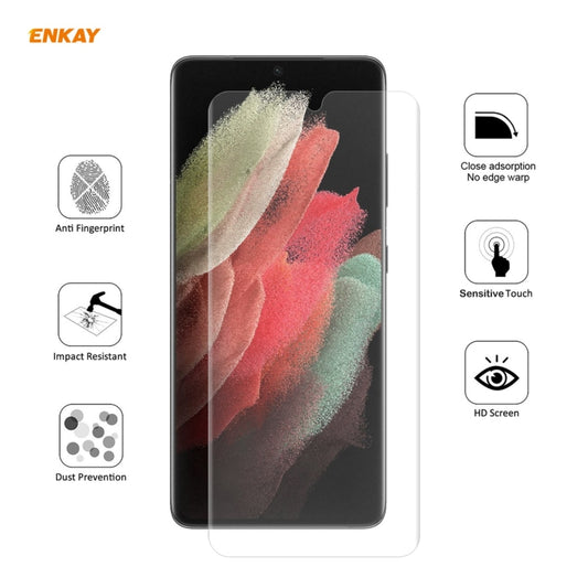 For Samsung Galaxy S21 Ultra 5G 2 PCS ENKAY Hat-Prince 0.1mm 3D Full Screen Protector Explosion-proof Hydrogel Film by ENKAY