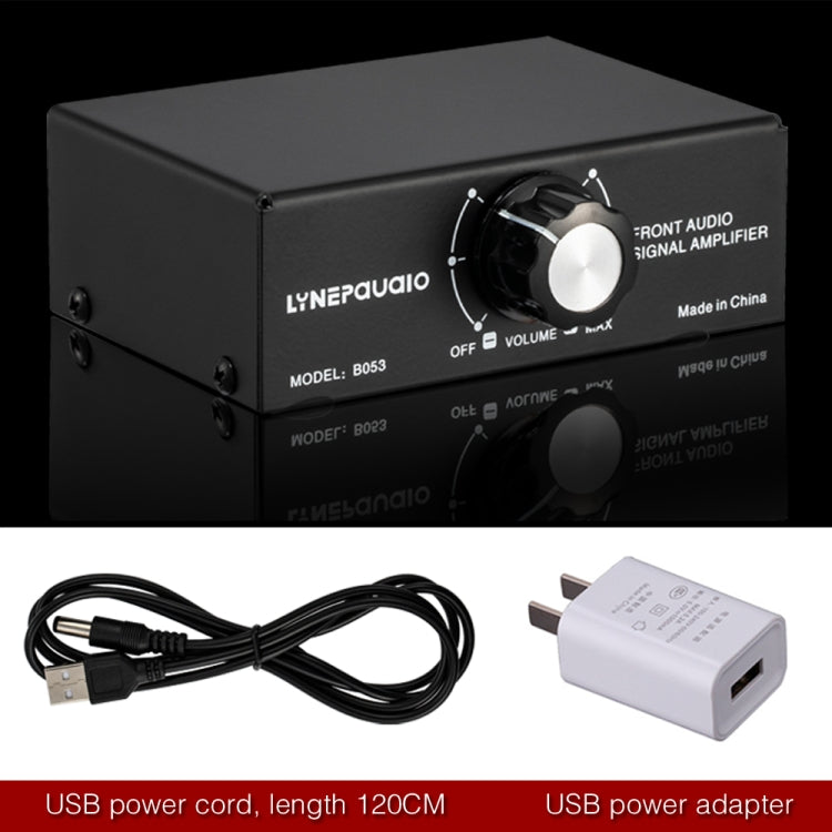 B053 Front Stereo Sound Amplifier Headphone Speaker Amplifier Booster with Volume Adjustment, 2-Way Mixer, USB 5V Power Supply, US Plug by buy2fix