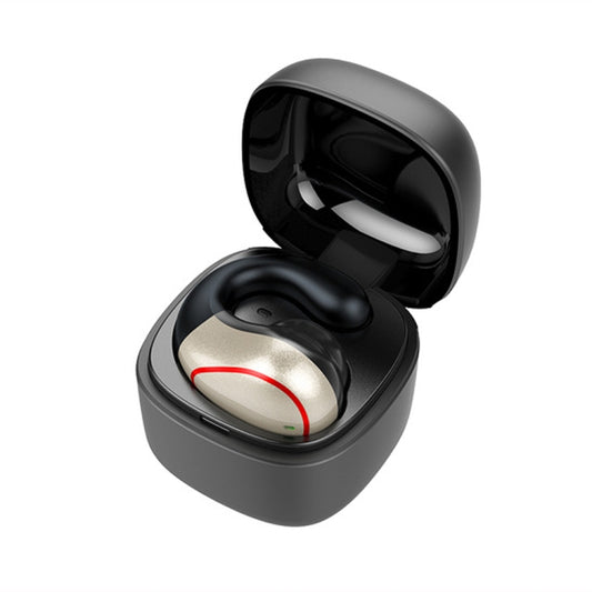 T25 Over-ear Bluetooth 5.0 Single-ear Invisible Wireless Earphone High Definition Call Super Long Standby Bone Conduction Earphone(White) by buy2fix