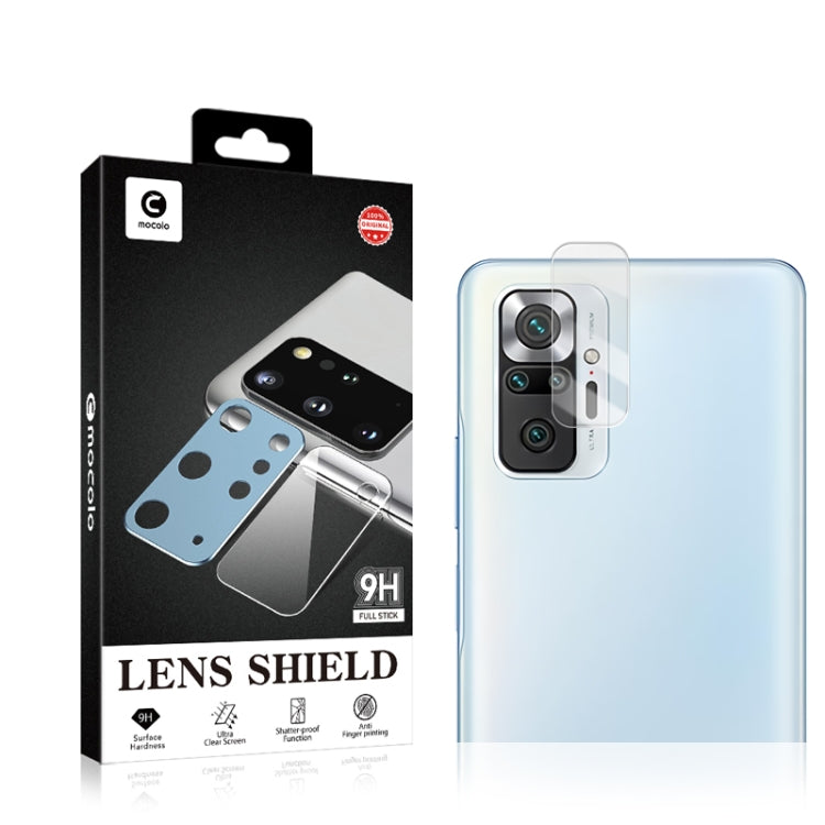 For Xiaomi Redmi Note 10 Pro 2PCS mocolo 0.15mm 9H 2.5D Round Edge Rear Camera Lens Tempered Glass Film by mocolo