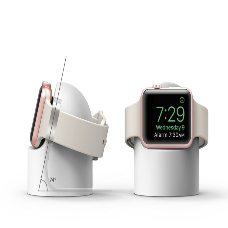 Retro Round Base Silicone Bracket For Apple Watch(White) by buy2fix