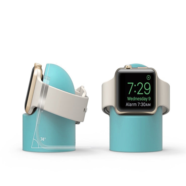 Retro Round Base Silicone Bracket For Apple Watch (Sky Blue) by buy2fix