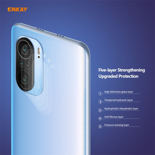 For Redmi K40 / K40 Pro / K40 Pro+ Hat-Prince ENKAY 0.2mm 9H 2.15D Round Edge Rear Camera Lens Tempered Glass Film Protector by ENKAY