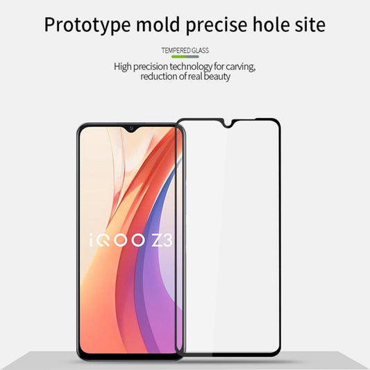 For vivo iQOO Z3 PINWUYO 9H 2.5D Full Screen Tempered Glass Film(Black) by PINWUYO