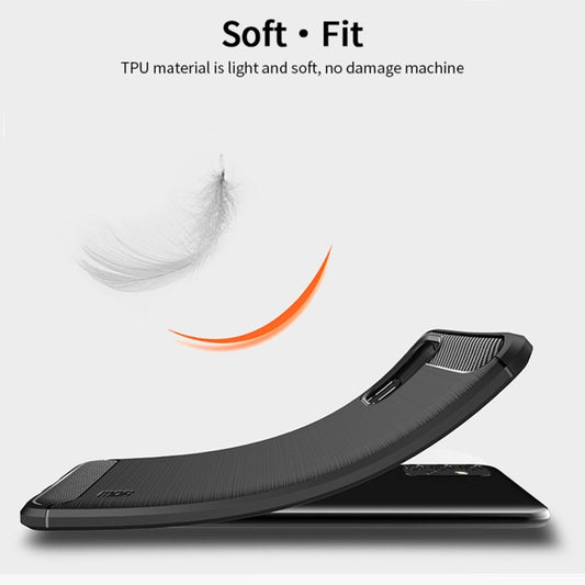 For Samsung Galaxy A52 5G/4G MOFI Gentleness Series Brushed Texture Carbon Fiber Soft TPU Case(Black) by MOFI