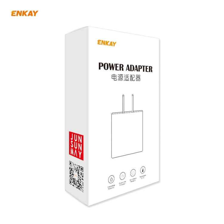 ENKAY Hat-Prince U090 20W PD + QC 3.0 Portable Dual Ports Fast Charging Travel Charger Power Adapter, US Plug by ENKAY