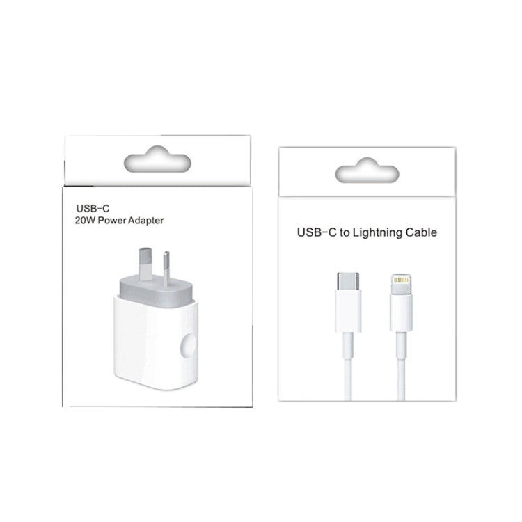 20W PD 3.0 Travel Fast Charger Power Adapter with USB-C / Type-C to 8 Pin Fast Charge Data Cable, AU Plug(2m) by buy2fix